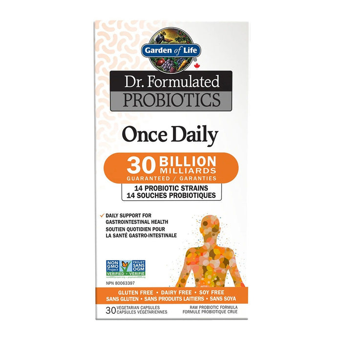 Garden of Life Dr. Formulated Probiotics Once Daily 30 Billion CFU Cooler Stable 30 Veggie Caps