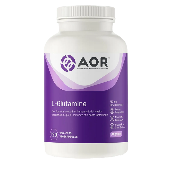 AOR L-Glutamine 750mg 120 Veggie Caps