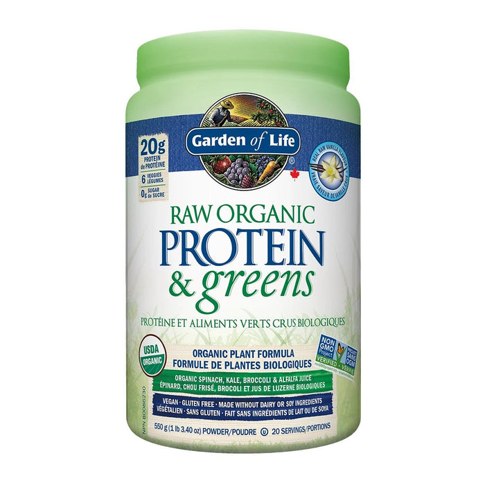 Garden of Life Raw Organic Protein & Greens Vanilla 550g