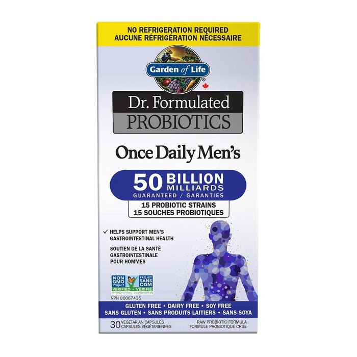 Garden of Life Dr. Formulated Probiotics Once Daily Men’s 50 Billion CFU Shelf Stable 30 Veggie Caps