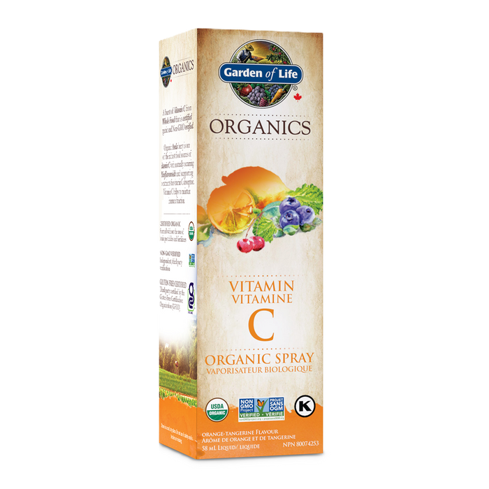 Garden of Life Organics Vitamin C Spray Orange Tangerine 58mL