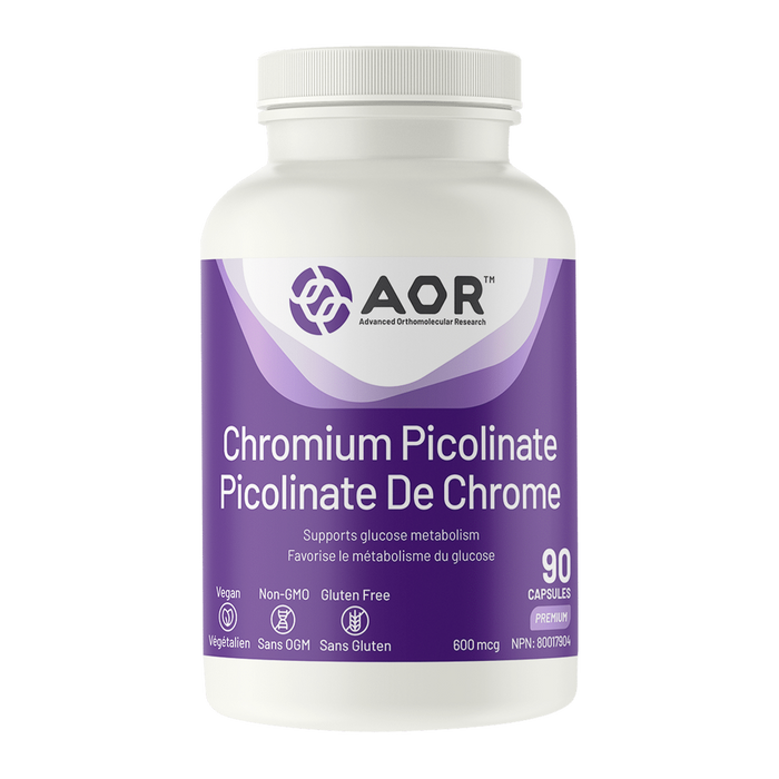 AOR Chromium Picolinate 600mcg 90 Capsules