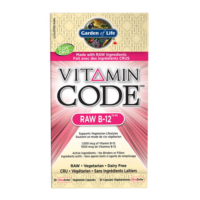 Garden of Life Vitamin Code Raw B-12 30 Veggie Caps