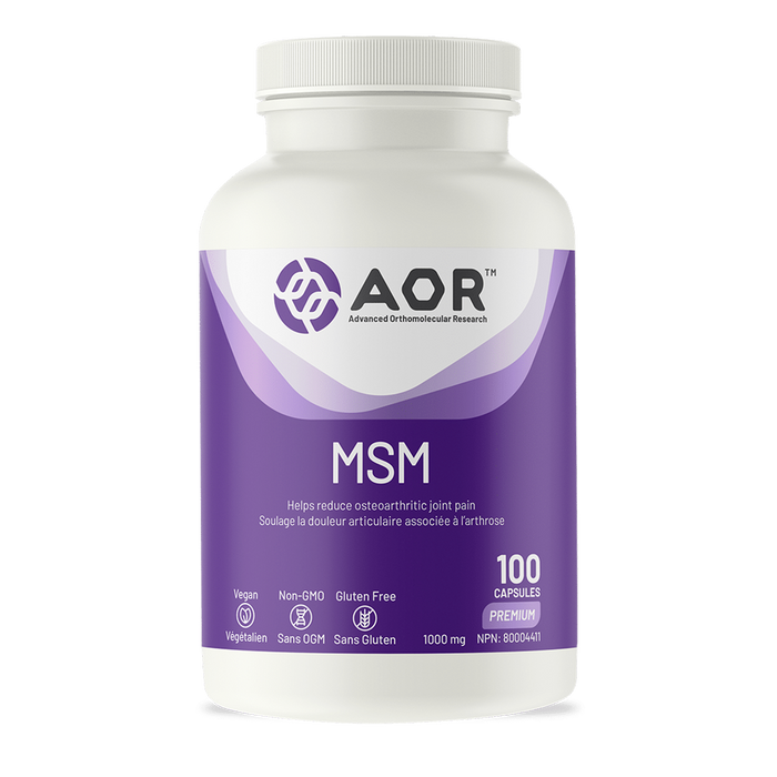 AOR MSM 1000mg 100 Capsules