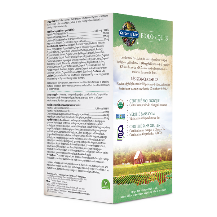 Garden of Life Organics Plant Calcium 90 Tablets