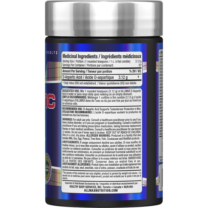 Allmax D-Aspartic Acid 100g