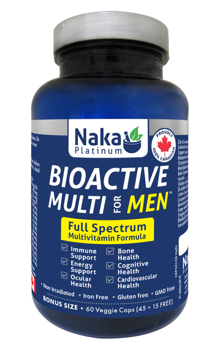 Naka Platinum BioActive Multi For Men 45+15 Veggie Cap