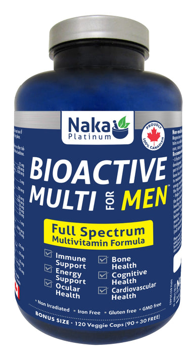 Naka Platinum BioActive Multi For Men 90+30 Veggie Caps