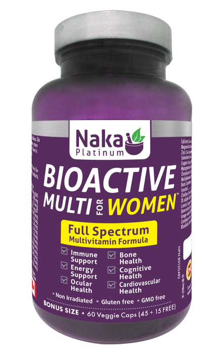 Naka Platinum BioActive Multi For Women 45+15 Veggie Caps