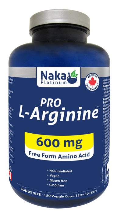 Naka Platinum PRO L-Arginine 600mg 150 Veggie Caps