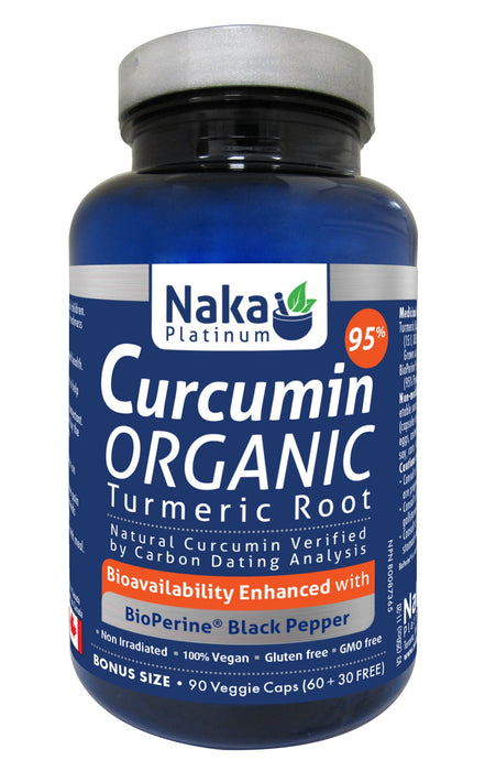 Naka Platinum Curcumin 95% Organic 60+30 Veggie Caps