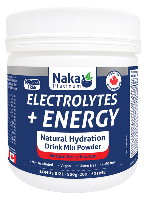 Naka Platinum Electrolytes+ Energy Natural Berry 250g