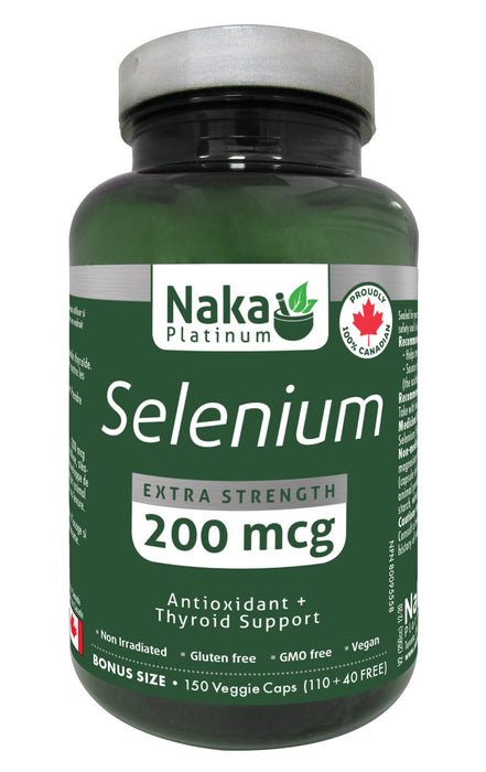 Naka Platinum Selenium 200mcg 110+40 Veggie Caps