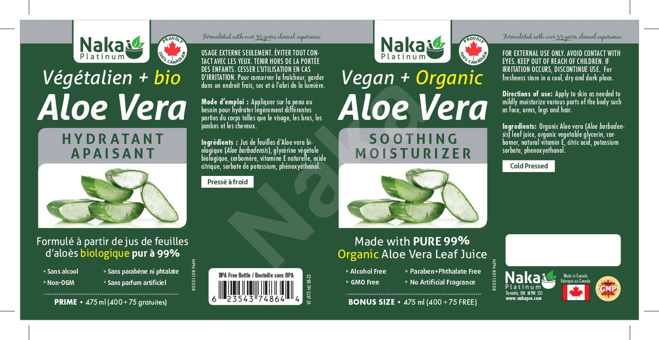 Naka Platinum Aloe Vera Gel 400+75mL