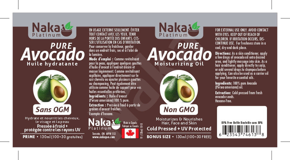 Naka Platinum Avocado Oil 130mL