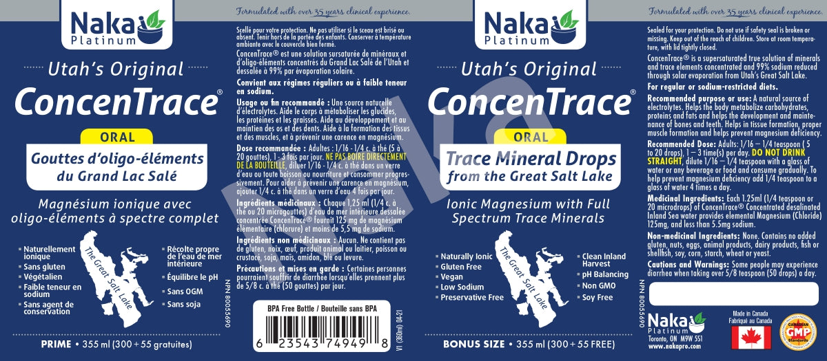 Naka Platinum Concentrace Trace Mineral Drops 355mL