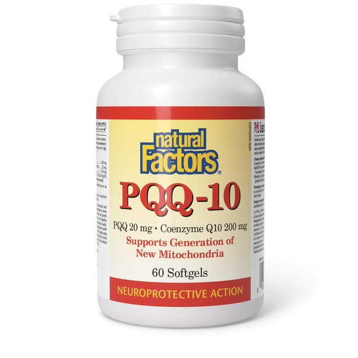 Natural Factors PQQ-10 PQQ 20 mg · Coenzyme Q10 200 mg 60 Softgels