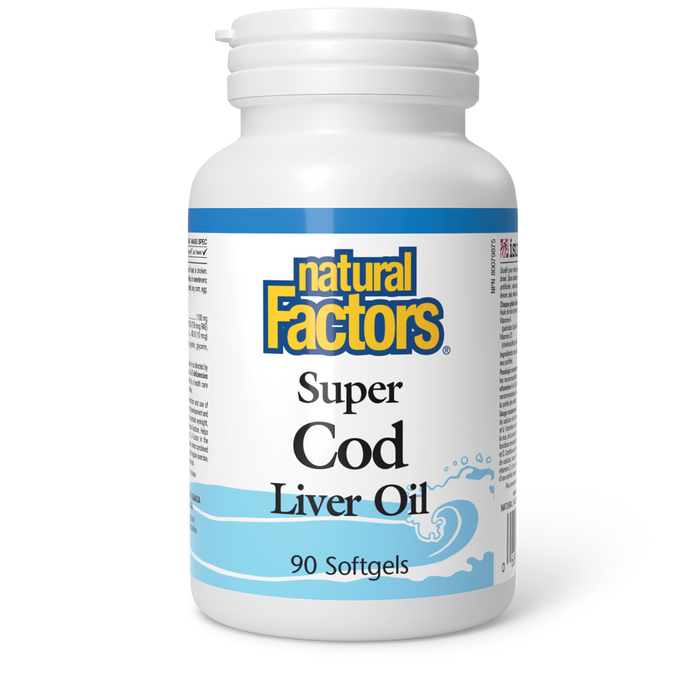 Natural Factors Super Cod Liver Oil  90 Softgels