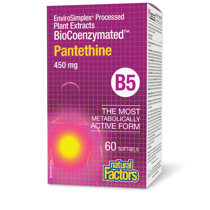 Natural Factors BioCoenzymated™ Pantethine • B5 450 mg 60 Softgels