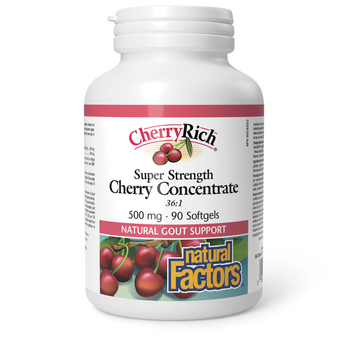 Natural Factors CherryRich® Super Strength Cherry Concentrate 500 mg 90 Softgels