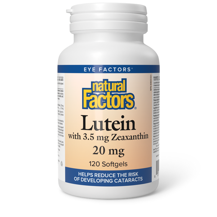 Natural Factors Lutein with 3.5 mg Zeaxanthin 20 mg 120 Softgels