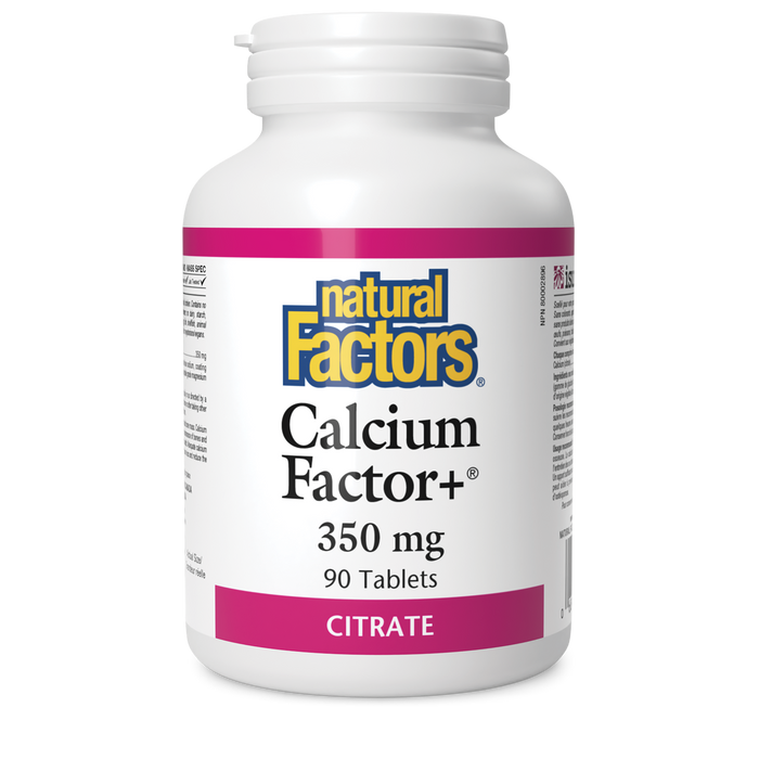 Natural Factors Calcium Factor+® Citrate 350 mg 90 Tablets