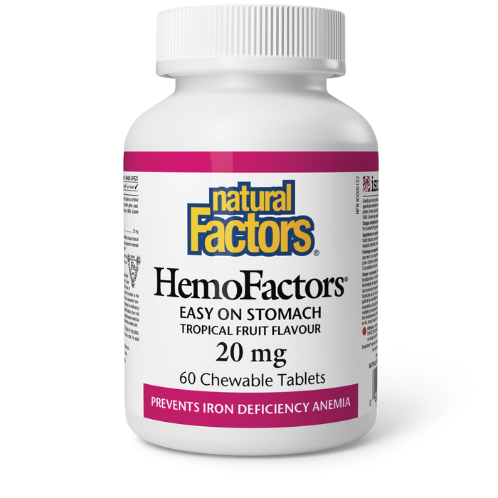 Natural Factors HemoFactors 20 mg 60 Chewable Tablets