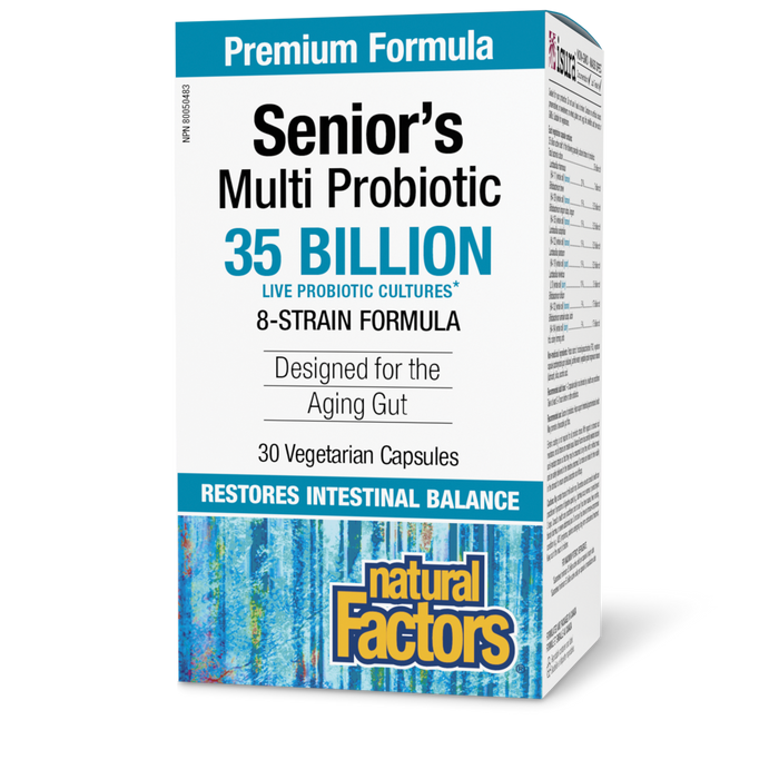 Natural Factors Senior's Multi Probiotic 35 billion active cells 30 Vegetarian Capsules