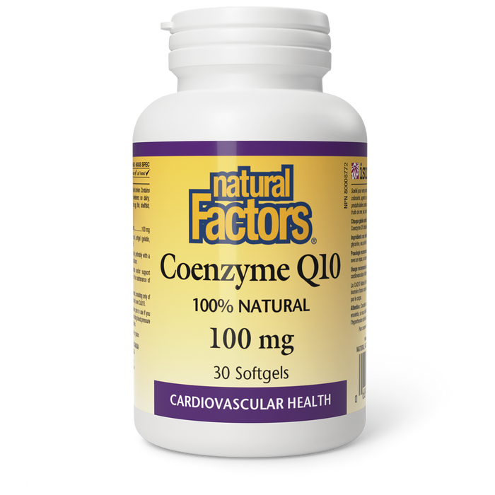 Natural Factors Coenzyme Q10 100% Natural  100 mg 30 Softgels