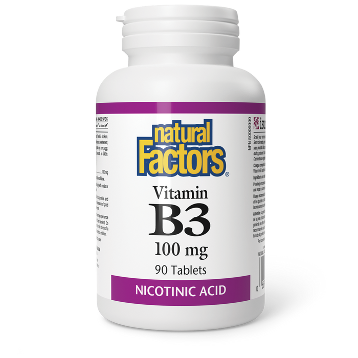 Natural Factors Vitamin B3 100 mg 90 Tablets