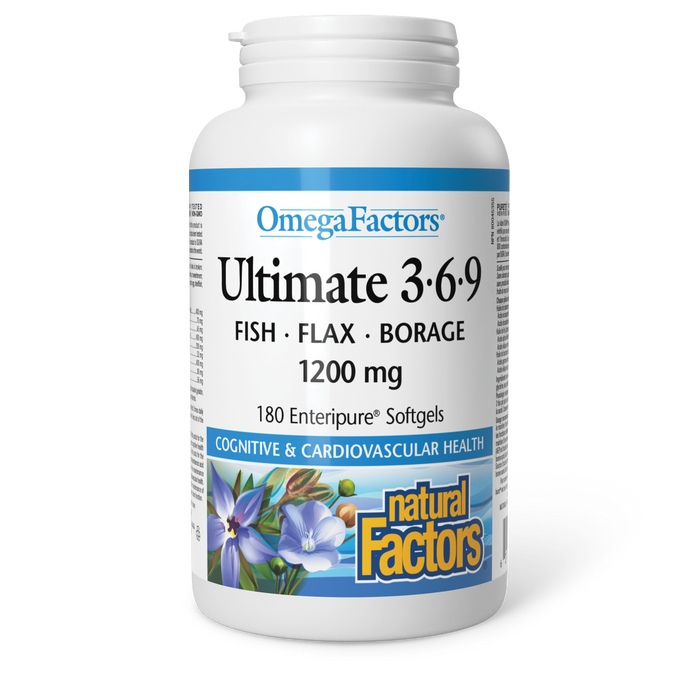 Natural Factors Ultimate 3•6•9 1200 mg 180 Softgels