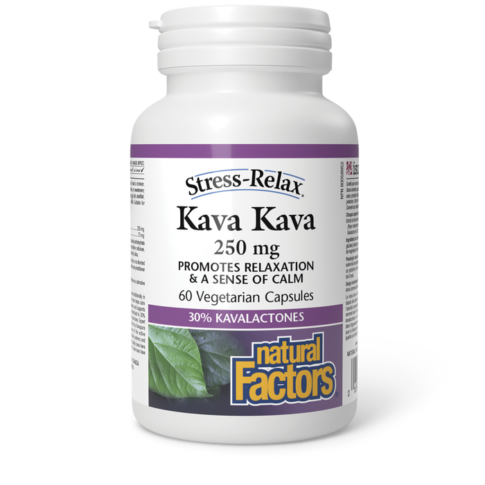 Natural Factors Kava Kava 250 mg 60 Vegetarian Capsules