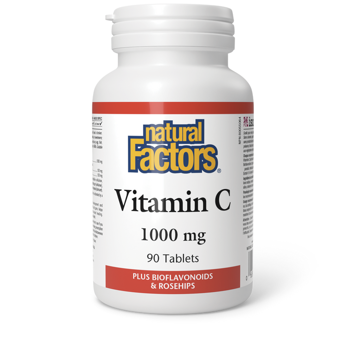 Natural Factors Vitamin C  plus Bioflavonoids & Rosehips  1000 mg 90 Tablets