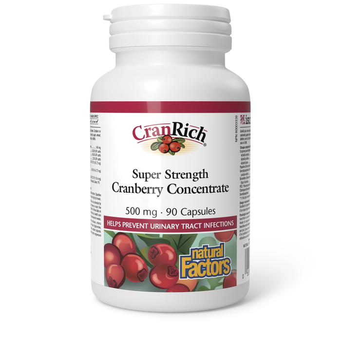 Natural Factors CranRich® Super Strength Cranberry Concentrate 500 mg 90 Capsules