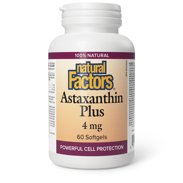 Natural Factors Astaxanthin Plus 4 mg 60 Softgels