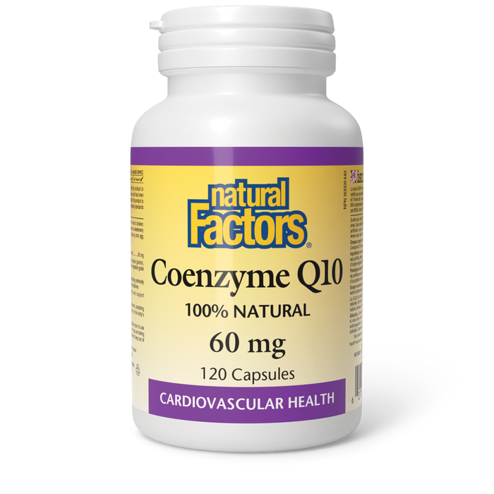 Natural Factors Coenzyme Q10 100% Natural 60 mg 120 Capsules