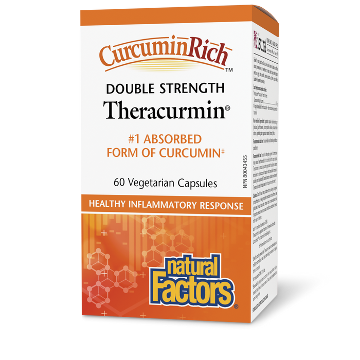 Natural Factors Theracurmin CurcuminRich Double Strength  60 mg 60 Vegetarian Capsules