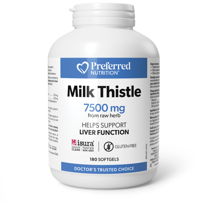 Preferred Nutrition Milk Thistle 7500 mg 180 Softgels