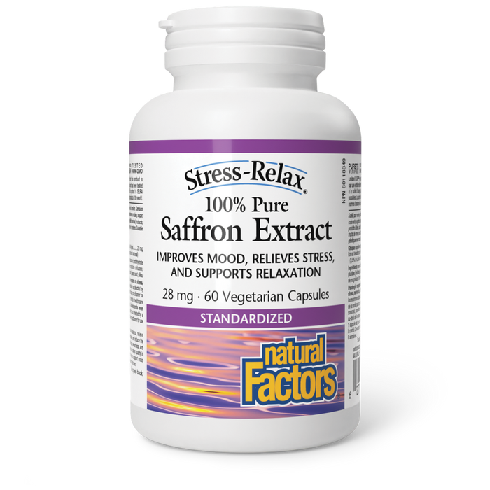 Natural Factors Saffron Extract 100% Pure Standardized 28 mg 60 Vegetarian Capsules