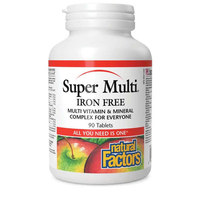 Natural Factors Super Multi Iron Free  90 Tablets