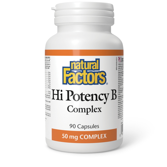 Natural Factors Hi Potency B Complex 50 mg 90 Capsules