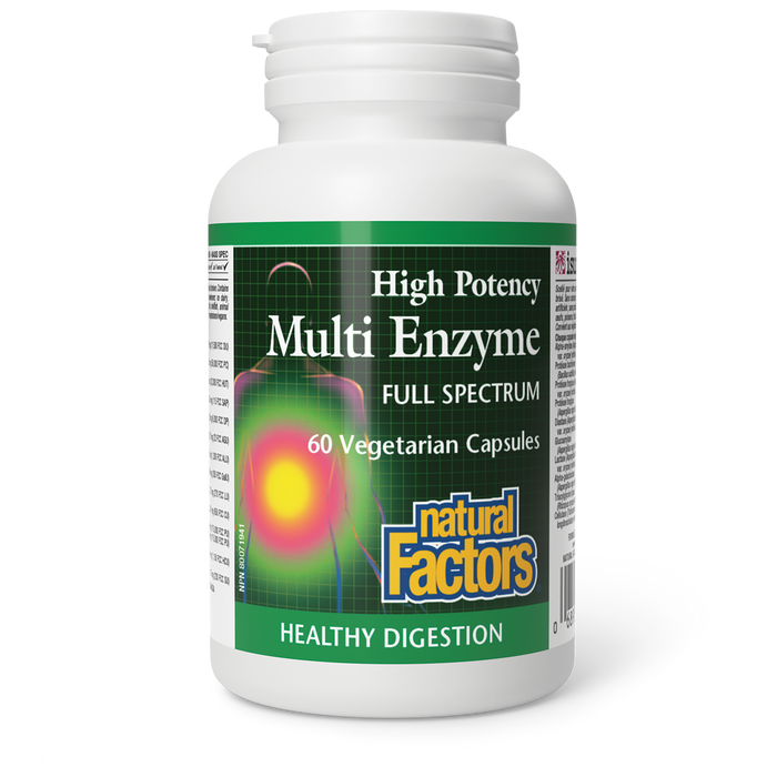 Natural Factors Multi Enzyme High Potency Full Spectrum  60 Vegetarian Capsules