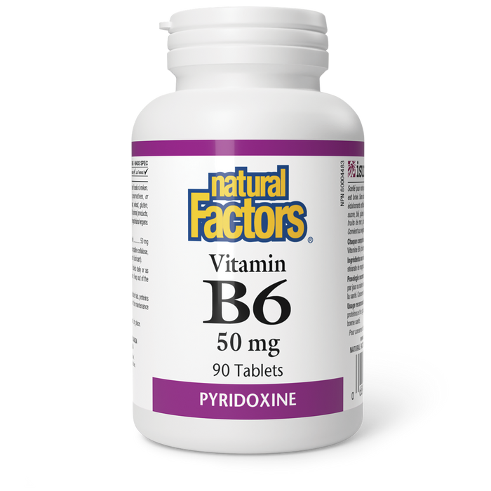 Natural Factors Vitamin B6 50 mg 90 Tablets