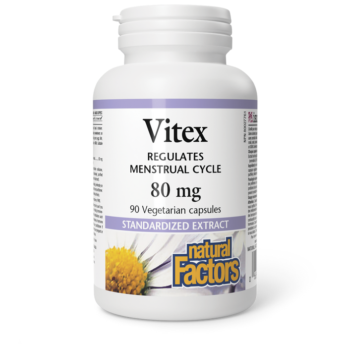 Natural Factors Vitex Standardized Extract  80 mg 90 Vegetarian Capsules