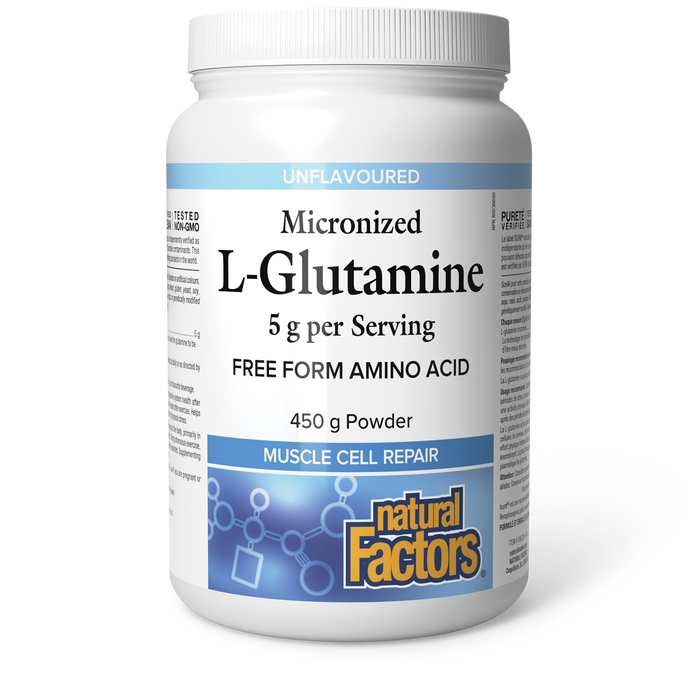 Natural Factors Micronized L-Glutamine  5 g 450 g Powder