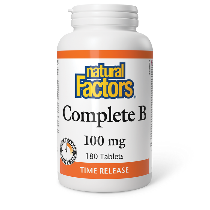 Natural Factors Complete B Timed Release  100 mg 180 Tablets