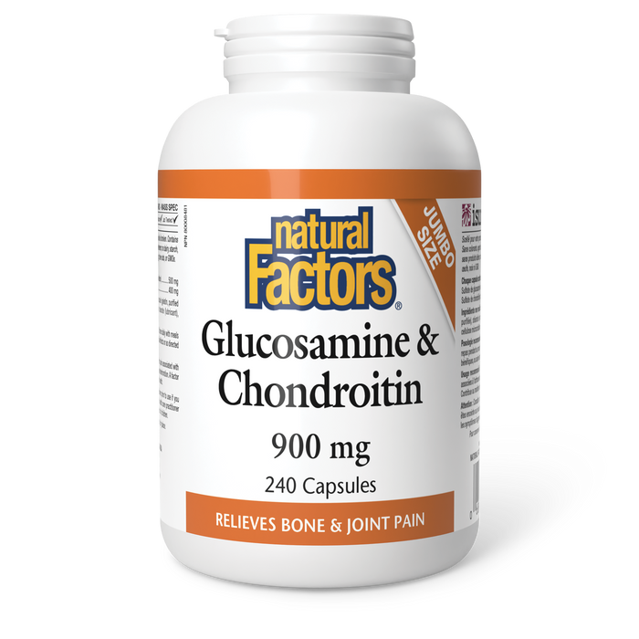 Natural Factors Glucosamine & Chondroitin Sulfate 900 mg 240 Capsules