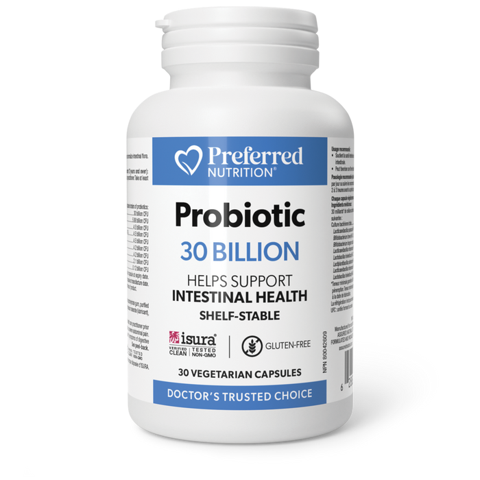 Preferred Nutrition Probiotic 30 Billion 30 Vegetarian Capsules