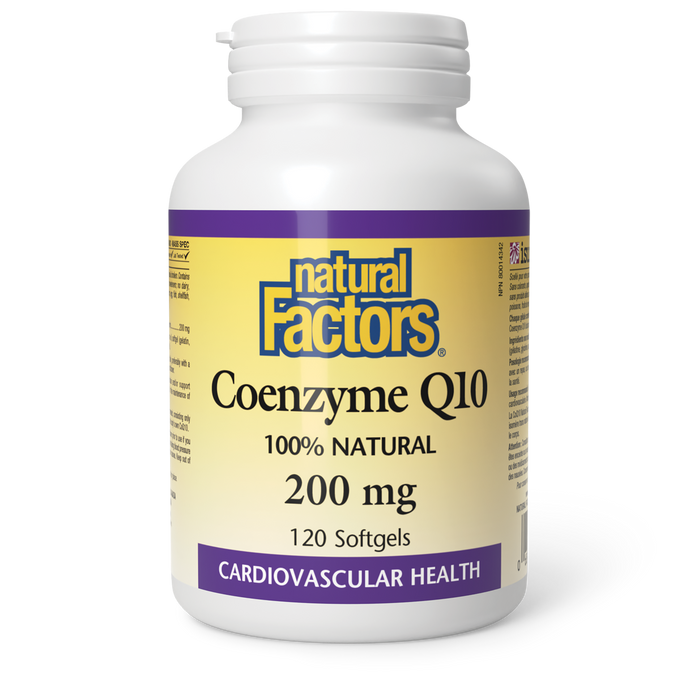 Natural Factors Coenzyme Q10 100% Natural  200 mg 120 Softgels