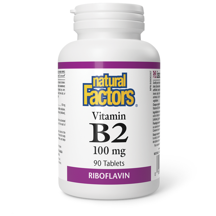 Natural Factors Vitamin B2 100 mg 90 Tablets